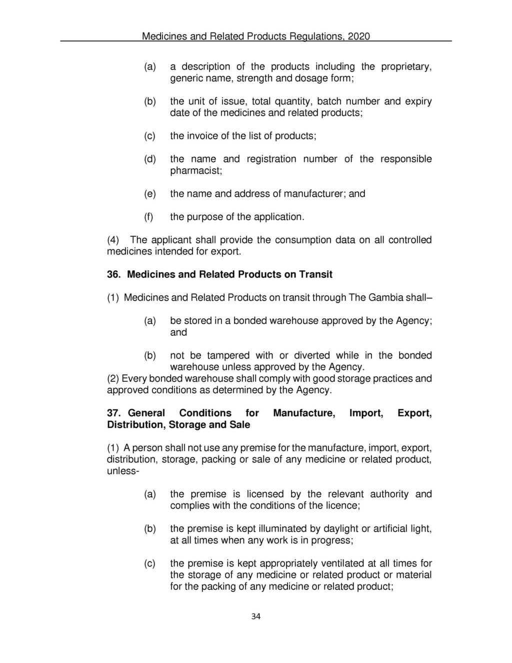 Medicines And Related Products Regulations 2020